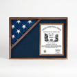 Corner Flag Case for 3' x 5' Flag, Display flag box - Walnut, , The Military Gift Store, American Flag Frames (43)