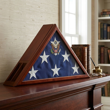 Flag Case with Built-in Urn Compartment, Flag Case with Urn, Flag Urn Display Case, Flag and Urn Combination Case, Memorial Flag and Urn Display Case, Military Flag Urn Case, Veteran Flag Urn Display, Burial Flag Urn Case, Flag Display Case with Urn, Flag and Ashes Display Case, Flag display case with cremation urn, Memorial flag and ashes display case, Military flag keepsake urn case, Veteran remembrance flag and urn, Casket flag and urn display case, American flag memorial urn cabinet
