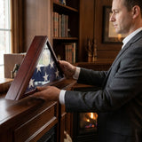 American Flag Display Case, Burial Display case for 5’ x 9 ½’ flag, American Flag Display Case, Burial Display case for flag, The Military Gift Store, Flag And Pedestal Display Cases