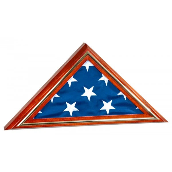 Gold Trim Large Flag Display Case Hold 3' x 5' Flag, , The Military Gift Store, Large Flag Display Cases (39)