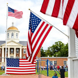 Sturdy American Flag 4x6 Ft Outdoor Heavy Duty, Made in USA American Flags, Non Fading American Flags for Outside 4x6, Embroidered American Flag, America Flags Best High Wind all Weather US Flag, Indestructible America Flag and Embroidered Stars, Sturdy American Flag 4x6 Ft Outdoor Heavy Duty, American Flags, The Military Gift Store, Folded American Flags