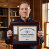 U.S. Marine Corps Medallion Certificate and Medal Frame, , The Military Gift Store, Air Force flag display cases, Air force Retirement Shadow Boxes (61)