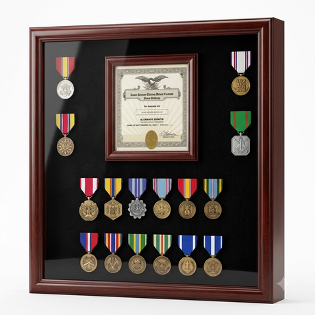 Medal and Document Case American Flag Shadow Box, , The Military Gift Store, American Flags- High Quality American Discounted Flags (2)