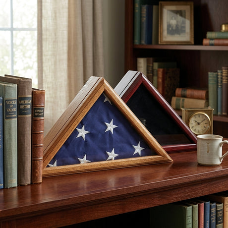 Coast Guard Display Case for 5ft x 9.5ft Flag - Cherry, , The Military Gift Store, Air Force flag display cases, Air force Retirement Shadow Boxes (61)