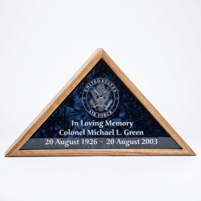 Flag Display Case w/Military Emblem - Includes 3 Lines of Text Personalization Plate - for 5'x9.5', Flag Display Case w/Military Emblem - Includes 3 Lines of Text, The Military Gift Store, American Flag Frames (43)