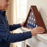 Flag Display Case Veterans with Personalized Brass Plaque, , The Military Gift Store, Flag Display Case