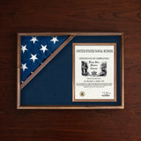Corner Flag Case for 3' x 5' Flag, Display flag box - Walnut, , The Military Gift Store, American Flag Frames (43)