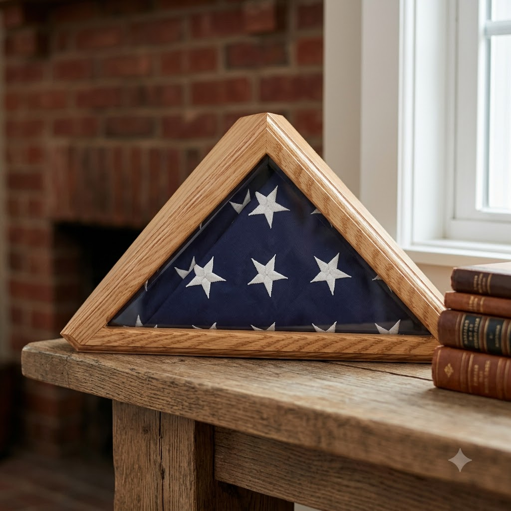 Senators Flag Display Case for 3ft x 5ft Flag, , The Military Gift Store, American Burial Flag Box