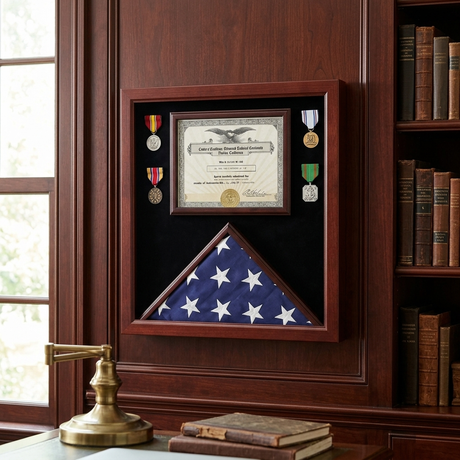 Flag Document Display Case, Flag and Document Display Case, American Flag Document Case, Military Flag Document Display Case, Flag Certificate Display Case, Flag Case with Document Holder, Flag and Certificate Display Case, Veteran Flag Document Case, Memorial Flag Document Display Case, Wooden Flag Document Case, Flag and award display case, Flag and diploma display case, Military document shadow box, Flag keepsake display case, Veteran certificate display frame, American flag document holder