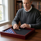 Cherry Shadow Box for 3x5 Flag, 3x5 Flag Shadow Box Cherry Finish, Cherry Wood Flag Shadow Box Display Case, Cherry Flag Shadow Box for Folded Flag, Military Flag Shadow Box Cherry Finish, Burial Flag Shadow Box Cherry Wood, cherry wood shadow box with glass front for flag, deep cherry shadow box for folded flag display, solid wood cherry flag shadow box case, wall mount cherry shadow box for 3x5 flag, durable cherry finish flag display shadow box