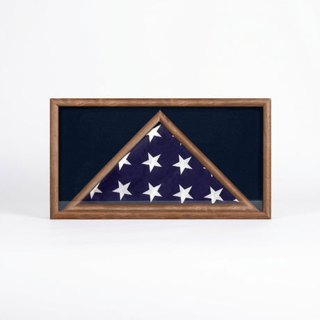 Large Military Flag and Medal Display Case -Shadow Box - Fit 5" x 9.5" Casket Flag., Large Military Flag and Medal Display Case -Shadow Box., The Military Gift Store, Rectangular Flag case