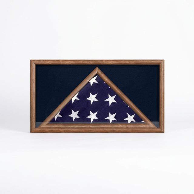 Large Military Flag and Medal Display Case - Shadow Box - Fit 3" x 5" Flag., Large Military Flag and Medal Display Case, The Military Gift Store, Rectangular Flag case