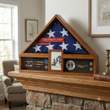 Military Veteran Flag and Medal Display Case - Shadow Box, 5' x 9 1/2' casket flag, Military Veteran Flag and Medal Display Case - Shadow Box, The Military Gift Store, American Flag Frames (43)
