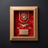 Deluxe Awards Display Case Tribute To Soldiers - Walnut, , The Military Gift Store, Air Force flag display cases, Air force Retirement Shadow Boxes (61)