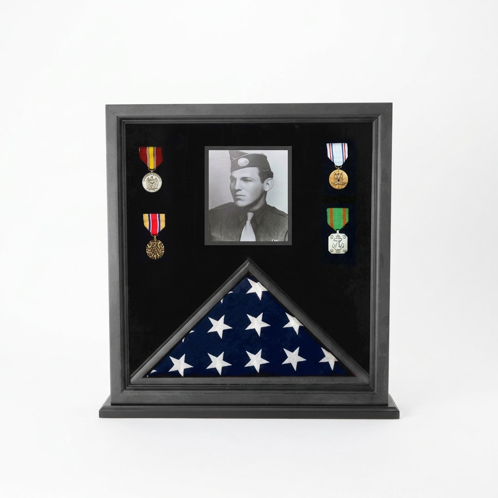 Military Photo Flag and Medal Display Case, Flag Photo and Medal Display Case, Military Shadow Box with Photo Flag and Medals, Flag and Medal Display Case with Photo Frame, Military Display Case for Flag Photo and Medals, Veteran Photo Flag Display Case, Burial Flag Photo and Medal Display Case, Military Memorial Display Case with Photo, Armed Forces Flag Medal and Photo Case, Service Tribute Flag Display with Picture, Buy Military Photo Flag and Medal Display Case, Best Flag Medal and Photo Display Case