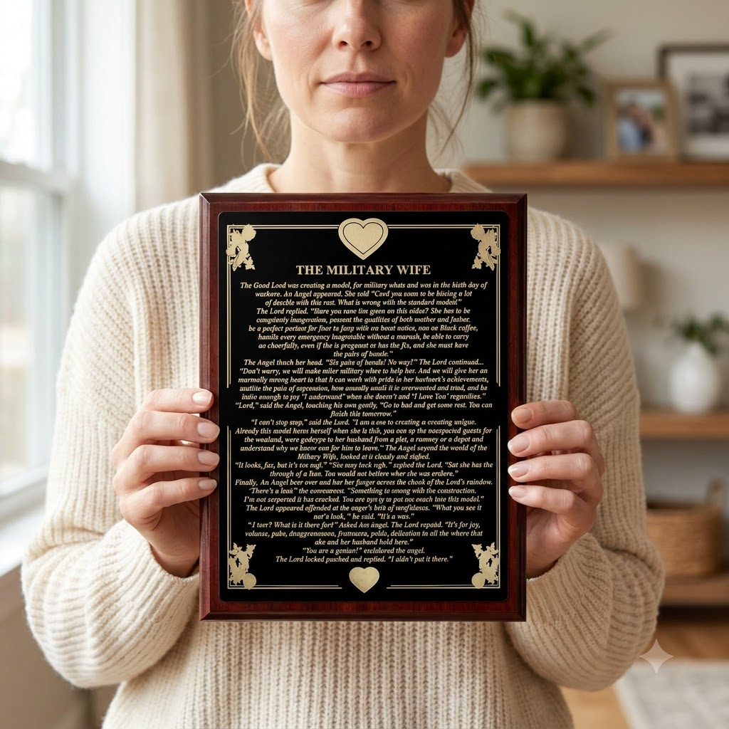 Military Wife Engraved Plate Plaque, , The Military Gift Store, Air Force flag display cases, Air force Retirement Shadow Boxes (61)