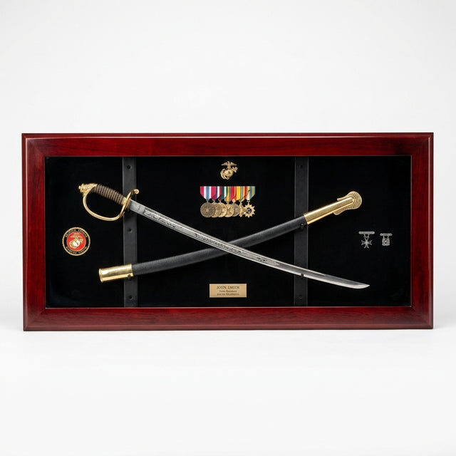Navy Sword Display Case, Naval Sword Display Case, US Navy Sword Display Case, Navy Officer Sword Display, Navy Ceremonial Sword Case, Military Sword Display Case Navy, Navy Sword Shadow Box, Navy Keepsake Display Case, Navy Retirement Sword Display, Navy Presentation Sword Case, US Navy Veteran Sword Display, Naval Officer Sword Shadow Box, Navy Retirement Keepsake Case, Military Naval Sword Frame, Navy Service Sword Display, Veteran Navy Memorabilia Display, Navy Award and Sword Display Case