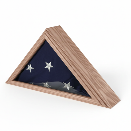Navy flag display case 3x5 oak, 3ft x 5ft Navy flag display case, oak Navy flag case for 3x5 flag, military Navy flag display case wood, US Navy flag case oak finish, Navy memorial flag display case 3x5, oak Navy flag case with glass front, wall mount Navy flag display case 3x5, triangular Navy flag display case oak, Navy flag shadow box with certificate holder, Navy flag case with pedestal base oak