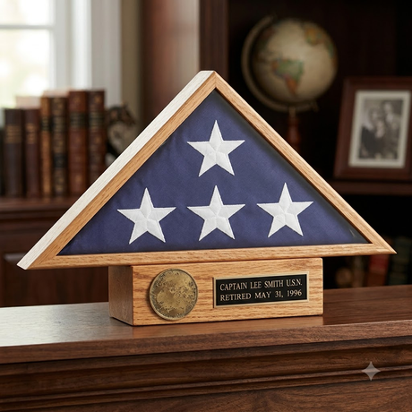 Oak Pedestal for flag case, flag case Pedestals, , The Military Gift Store, FLAG PEDESTAL BOX