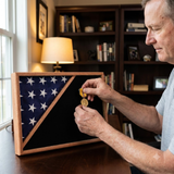 Shadow box for 5x9.5 flag, Oak, , The Military Gift Store, Flag Display Cases For 3'X5' Flag