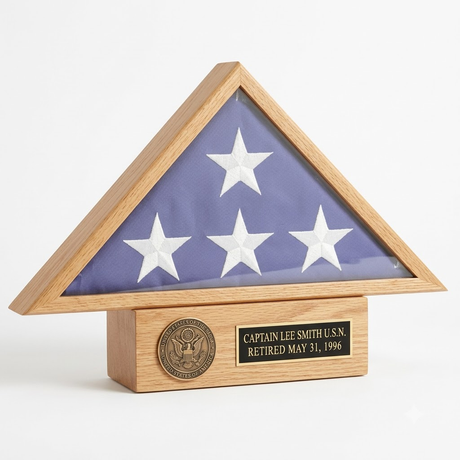 Oak Pedestal for flag case, flag case Pedestals, , The Military Gift Store, FLAG PEDESTAL BOX
