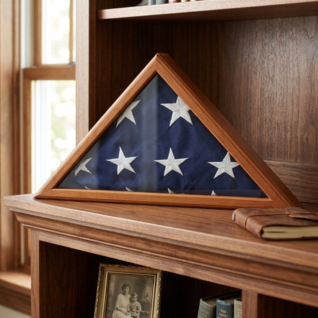 Flag Connections Officers Flag and Display Case, 5 by 9.5-Feet, Solid Oak, Officers Flag and Display Case, 5 by 9.5-Feet, Solid Oak, The Military Gift Store, Army Flag Display Cases (64)