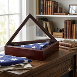 Officers Flag and Display Case, 3 by 5-Feet, Cherry, , The Military Gift Store, Burial Flag Box
