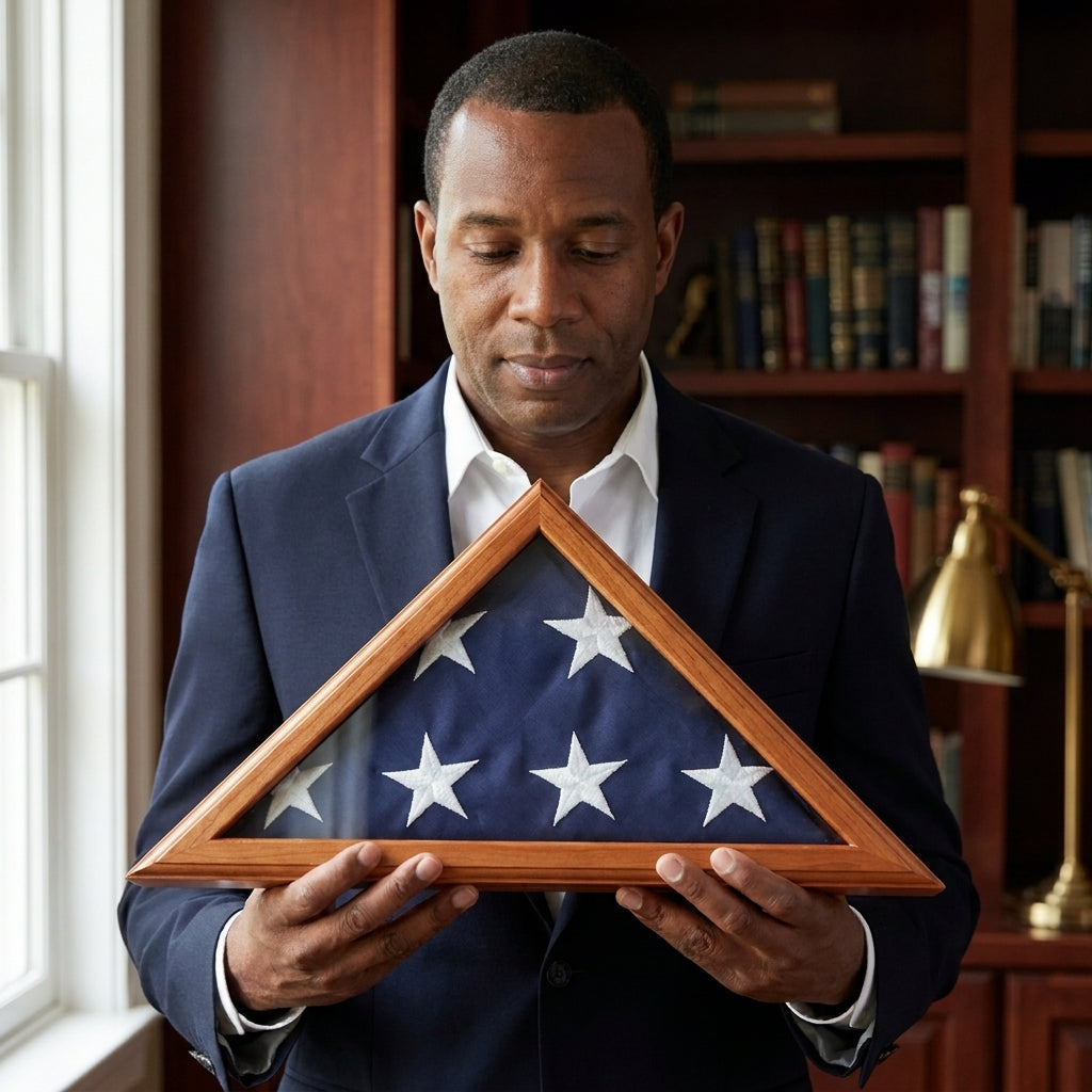 Flag Connections Officers Flag and Display Case, 5 by 9.5-Feet, Solid Oak, Officers Flag and Display Case, 5 by 9.5-Feet, Solid Oak, The Military Gift Store, Army Flag Display Cases (64)