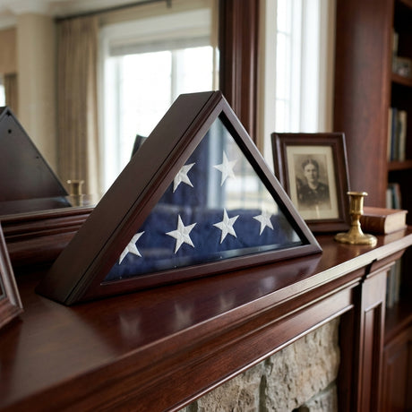 Flag Connections Officers Flag and Display Case, 5 by 9.5-Feet, Cherry, , The Military Gift Store, Army Flag Display Cases (64)