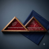 Operation Iraqi Freedom w/map of Iraq, Operation Iraqi Freedom w/map of Iraq Flag Case, The Military Gift Store, Triangle flag display