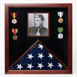 Photo Flag and Medal Display Case, Flag and Photo Frame, , The Military Gift Store, Photo Flag and Medal Display Case