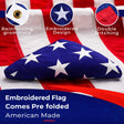 Pre Folded American Flag 3x5, Pre Folded 3' x 5' American Flag, Folded American Flag for Display Case, Pre Folded Burial Flag 3x5, Tri Fold American Flag 3x5, Pre Folded USA Flag for Shadow Box