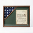 Shadow box for 3ft x 5ft flag with 8.5 x 11 Document holder, , The Military Gift Store, Flag and Document Case