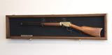 Single rifle display case, Rifle wall mount display cabinet, UV protected gun display case, Single gun display rack, Firearm display cabinet with UV protection, Single rifle wall display case with glass, UV protected rifle display cabinet for home, Wall-mounted gun display case with lock, Wooden single rifle display rack with UV protection, Handcrafted firearm display case for collectors