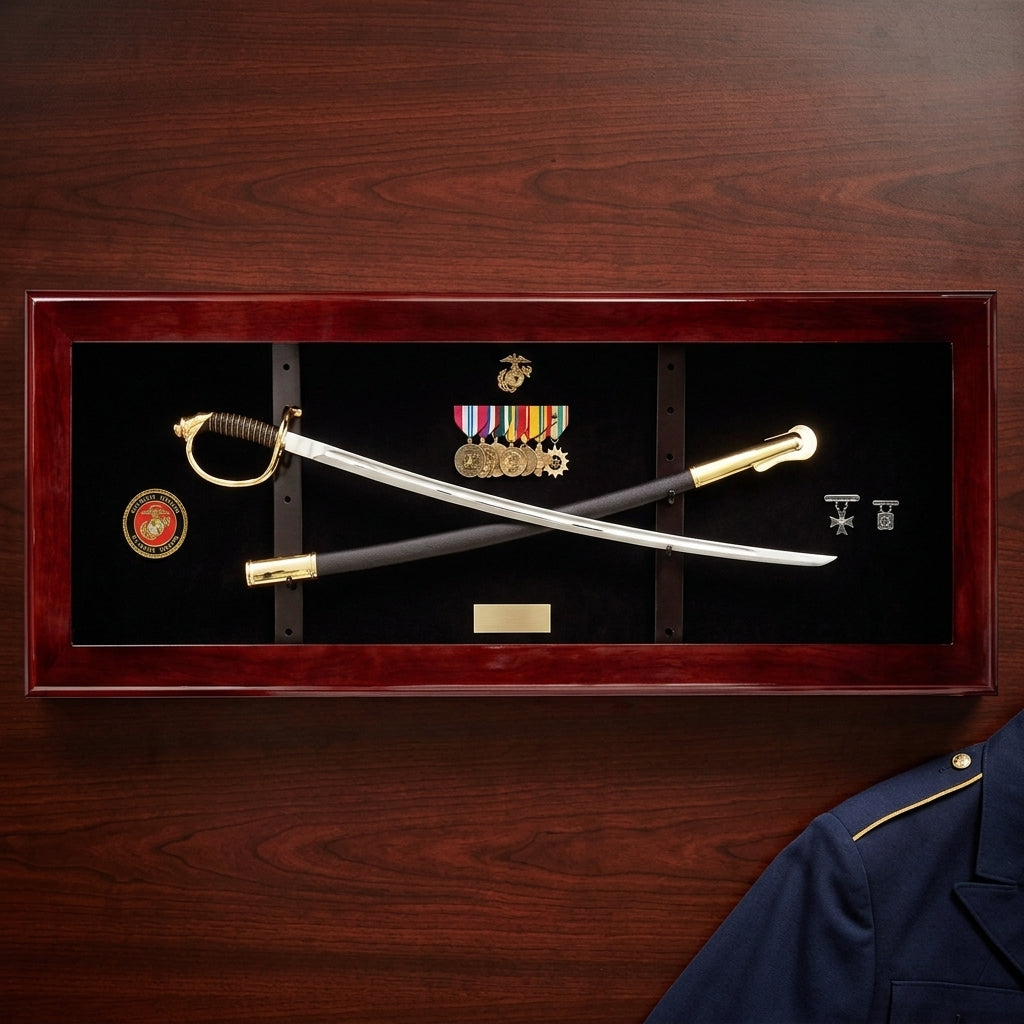 Army Sword Display Case, Military Sword Display Case, US Army Sword Display Case, Army Officer Sword Display, Army Ceremonial Sword Case, Army Sword Shadow Box, Army Keepsake Display Case, Army Retirement Sword Display, Army Presentation Sword Case, Military Officer Sword Display Case, US Army Veteran Sword Display, Army Service Sword Shadow Box, Army Retirement Keepsake Case, Military Heritage Sword Display, Veteran Army Memorabilia Display, Army Award and Sword Display
Ceremonial Army Sword Holder