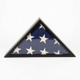 US made flag case 3x5, American made flag display case, flag case for 3x5 American flag, USA flag display case wood, 3x5 flag case made in USA, solid wood USA made flag case, glass front American made flag case, wall mount flag case 3x5 USA made, tabletop flag display case made in USA, handcrafted wooden flag case USA, triangular flag display case 3x5