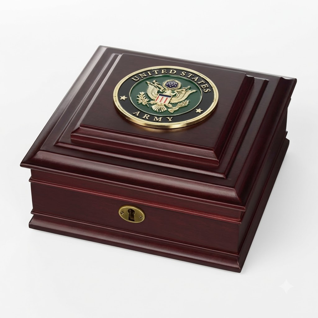 Flags Connections United States Army Executive Desktop Box, , The Military Gift Store, Awards Display Cases, Awards Display Frames (62)