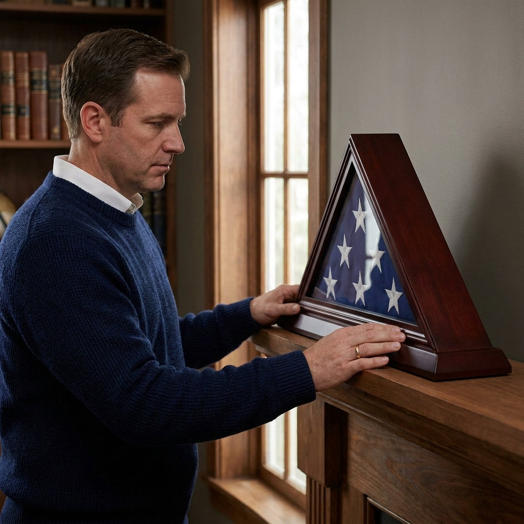 3' x 5' Flag Display Case Box Frame, 3x5 American Flag Display Case, Flag Display Box Frame, Wooden Flag Display Case, American Flag Display Frame, Military Flag Display Case, Veteran Flag Display Box, Memorial Flag Display Case, Wall Mounted Flag Display Case, Flag Presentation Case, Veteran Memorial Flag Display Case, Military Tribute Flag Frame, Patriotic Flag Display Box, Armed Forces Flag Display Case, Military Service Recognition Display, Veteran Keepsake Flag Case, Memorial Flag Presentation Box