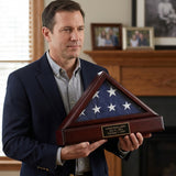 Flag Box, Flag Pedestal Box, Flag Boxes - Cherry or Oak Material., , The Military Gift Store, Flag And Pedestal Display Cases