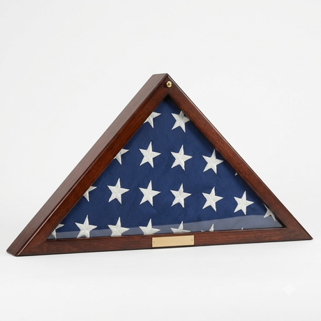 Flag Display Case Veterans with Personalized Brass Plaque, , The Military Gift Store, Flag Display Case