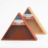 Military Flag Case With Shadow Box - for 5 X 9 flag, Flag and Medallion Case, Military Flag Case With Shadow Box - for 5 X 9 flag, The Military Gift Store, Triangle flag display