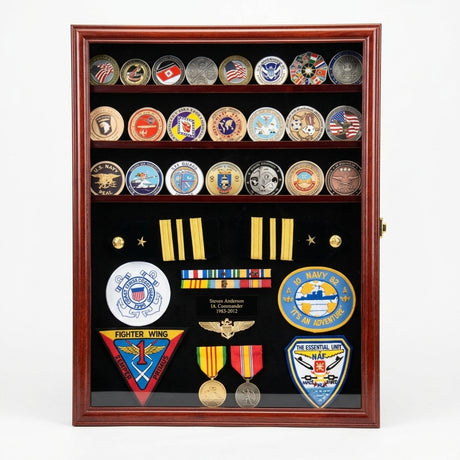 Challenge Coin / Medals / Pins / Badges / Ribbons / Insignia / Buttons Display Case, Challenge Coin / Medals / Pins / Badges /  Buttons Display Case, The Military Gift Store, Display Case Accessories, Flag and Medal Display Cases, Sword Display Products