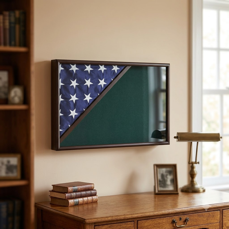 Shadow box for 5x9.5 flag, Black Finish, , The Military Gift Store, Flag Display Case For 5'x9.5' Flag