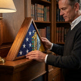 2 Flags Display Case, Double Flag Display Case, Dual Flag Display Case, Wall Mounted Flag Display Case, Walnut Flag Display Case, Two Flag Display Box, Wooden Double Flag Display Case, Military Double Flag Display Case, Dual American Flag Display Case, Wall Mount Walnut Flag Case, Double folded flag display case, Two American flags display case, Military flag keepsake display box, Flag shadow box for two flags, Dual veteran flag display frame, Double memorial flag box, Wooden patriotic flag display case