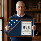Corner Flag Case for 3' x 5' Flag, Display flag box - Walnut, , The Military Gift Store, American Flag Frames (43)