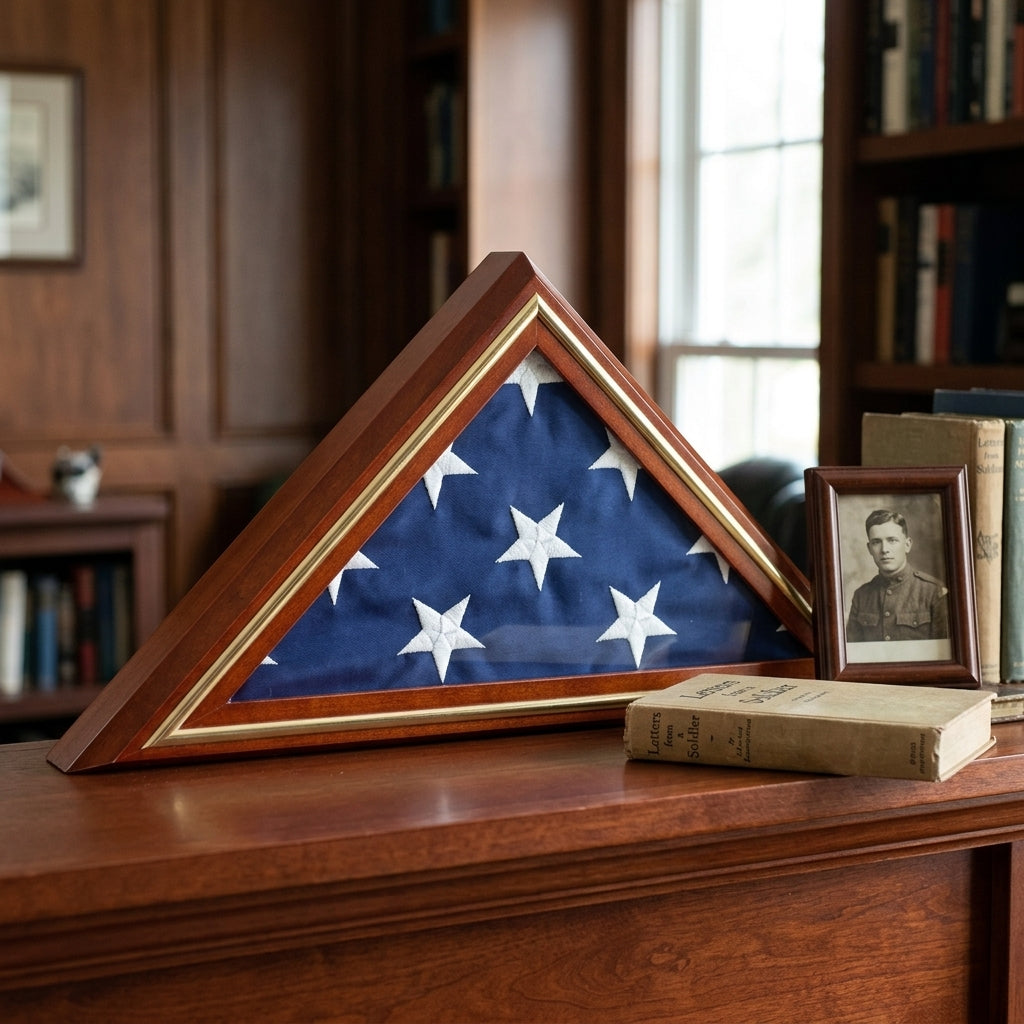 Gold Trim Pedestal Flag Display Case, Pedestal Flag Display Case, Military Flag Display Case with Gold Trim, American Flag Display Case Pedestal, Premium Flag Display Case, Wooden Flag Display Case with Gold Trim, Military Memorial Flag Case, Veteran Flag Display Case, Burial Flag Display Case, Military Flag Presentation Case, Veteran Memorial Flag Case, Military Keepsake Display Case, Fallen Hero Flag Display Case, Patriotic Flag Presentation Case, Military Tribute Display Case, Honor and Service Flag Case