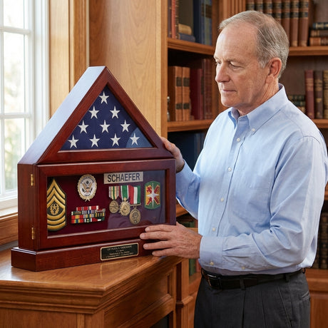 Flagsconnections, Flag and Pedestal, Burial/Funeral Flag Display Case - 3'x5', Flag and Pedestal, Burial/Funeral Flag Display Case - 3'x5', The Military Gift Store, Flag Case, Burial Flag Shadow Case, Flag display ->Flag Display Case and Pedestal (24)