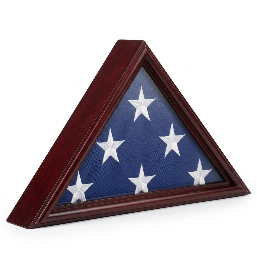 Flag Display Case 5' x 9.5' Burial/Funeral/Veteran Flag Holder Box Frame Solid Wood, Flag Display Case 5' x 9.5' Burial/Funeral/Veteran Flag Holder Box, The Military Gift Store, Burial Flag Display Cases fit 5ft X 9.5ft Flags (31)