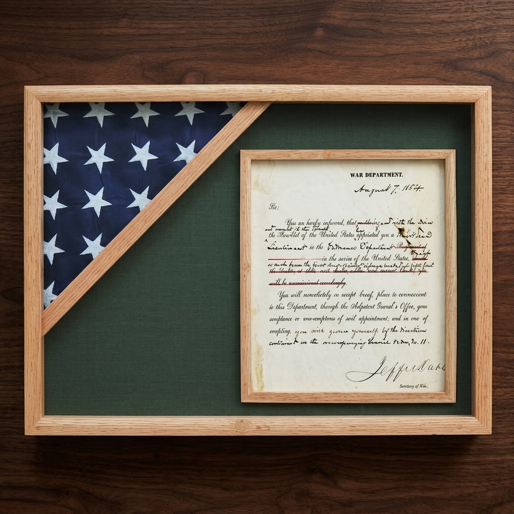 Shadow box for American flag, Fit for 3x5 flag, , The Military Gift Store, Shadow box for american flag
