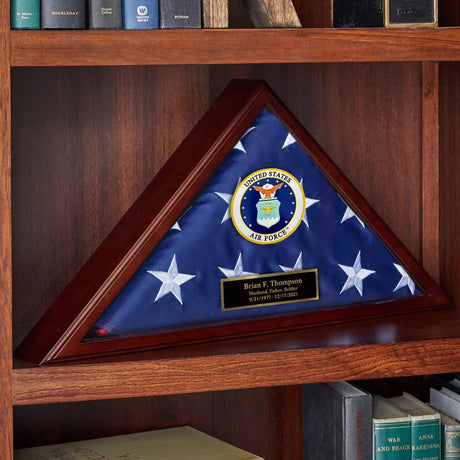 Custom Flag Case Air Force Retirement Gift - Made in USA, , The Military Gift Store, Burial Flag display cases